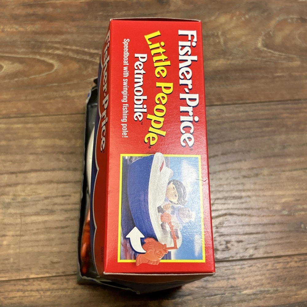 VTG 1996 Fisher Price Little People Petmobile Speedboat Fish Rare New #72532 - Picture 12 of 13